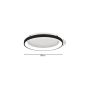 Πλαφονιέρα Οροφής D80x5cm LED 38W 3CCT 3800lm Μαύρο Μέταλλο-Ακρυλικό Inlight 42044-A-Black